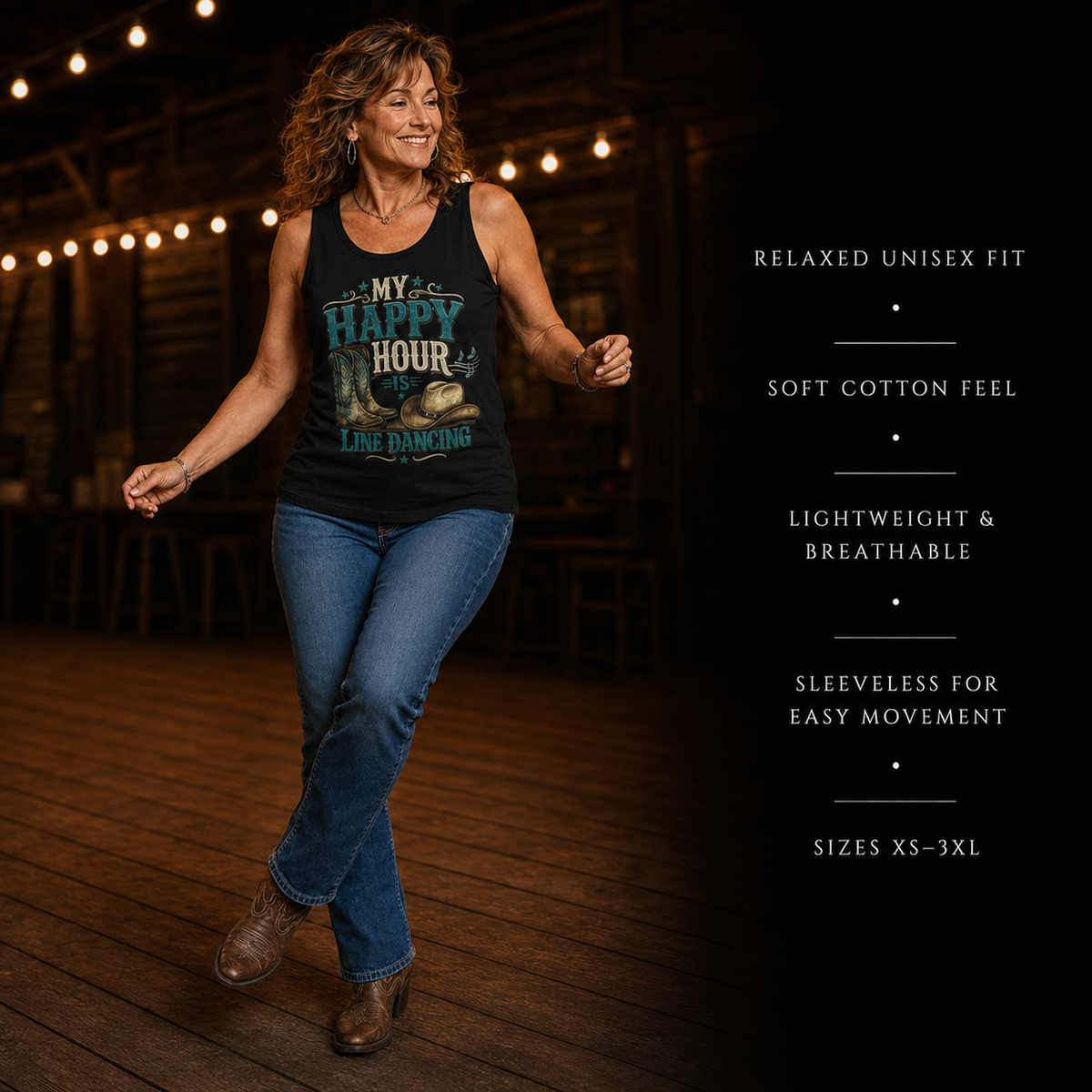 My Happy Hour Is Line Dancing Tank Top product image