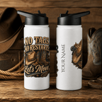 No Tags, No Restarts, Let's Move personalised bottle design