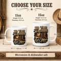 No Tags, No Restarts, Let's Move ceramic mug design