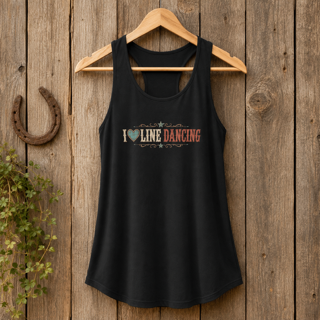 I Love Line Dancing Women’s Racerback Tank Top