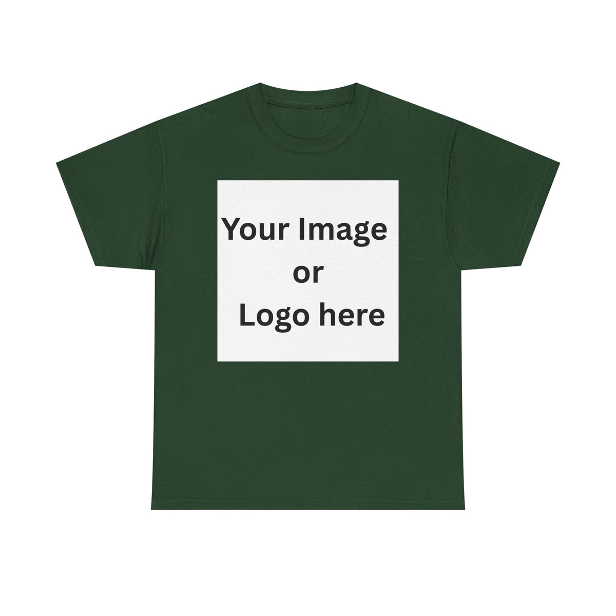 Personalised custom image or logo Gildan 5000 T-shirt mockup – colour option 1