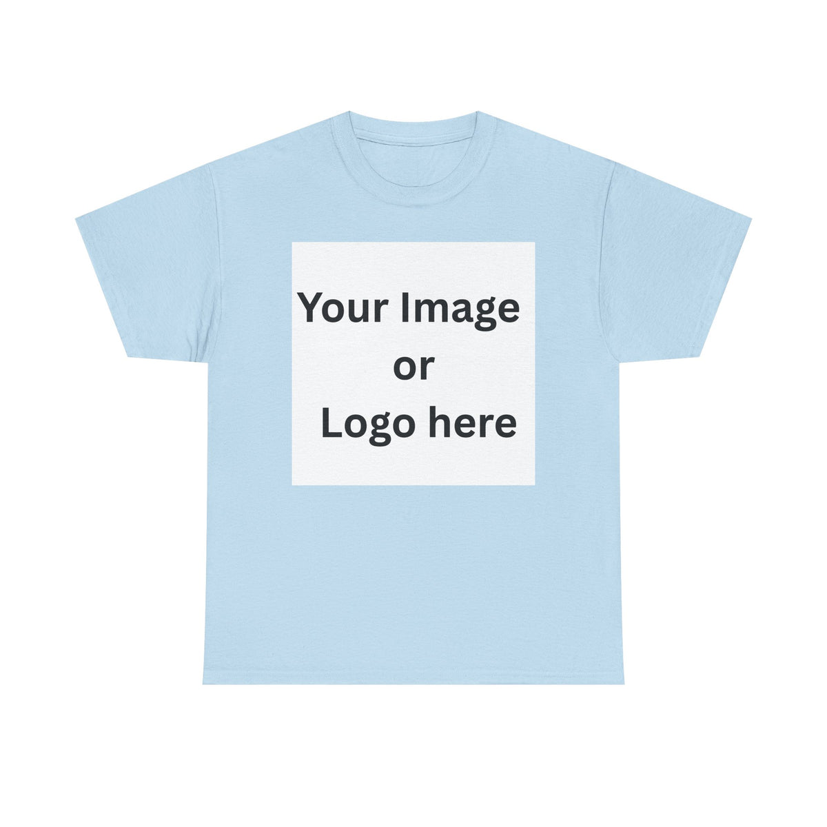 Personalised custom image or logo Gildan 5000 T-shirt mockup – colour option 2