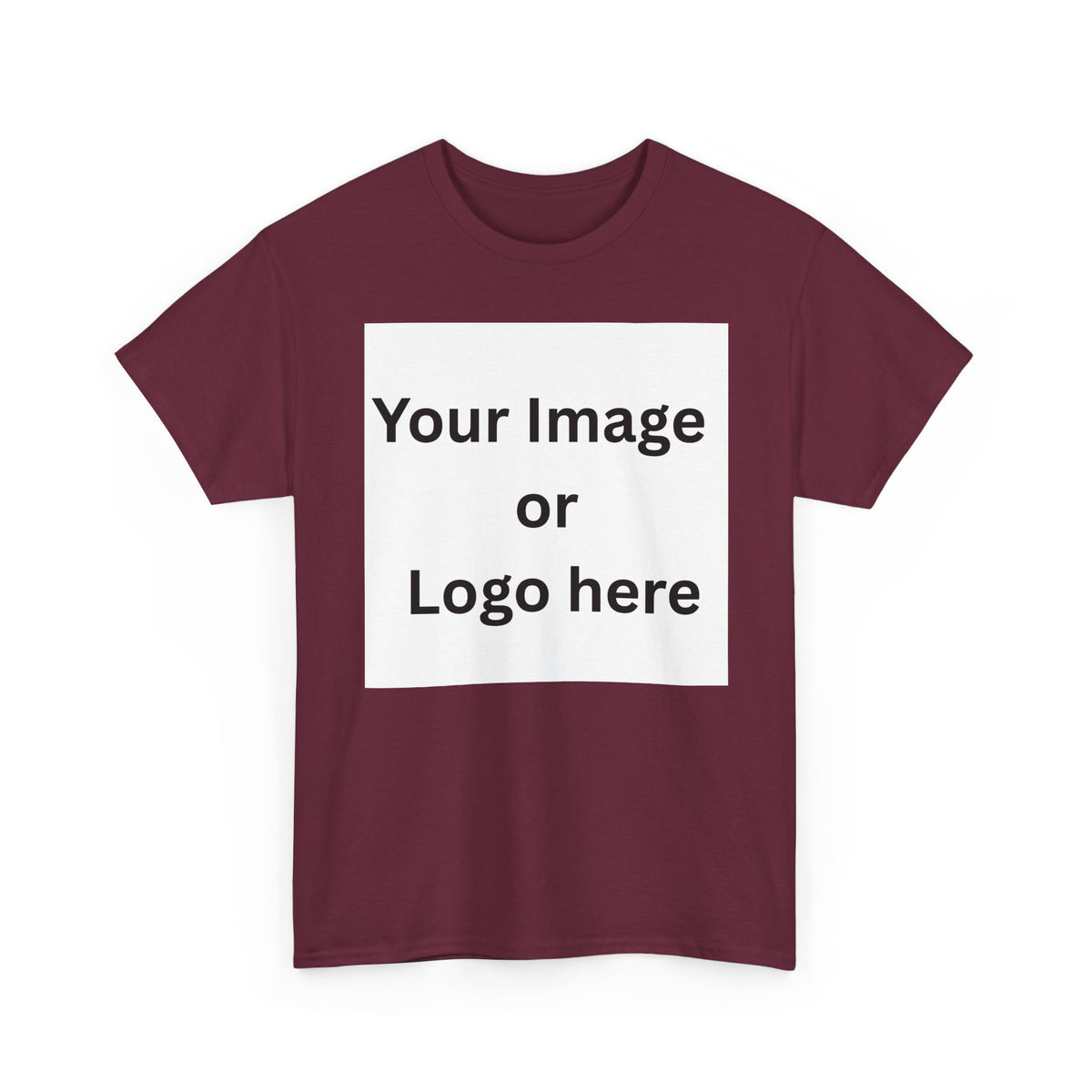 Personalised custom image or logo Gildan 5000 T-shirt mockup – colour option 12