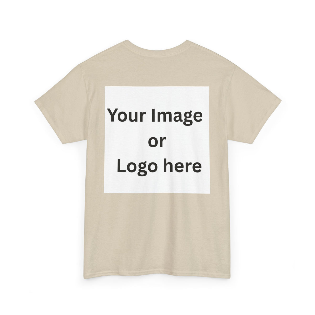 Personalized custom logo Gildan 5000 T-shirt with pocket image, name and back design placeholders – colour option 7