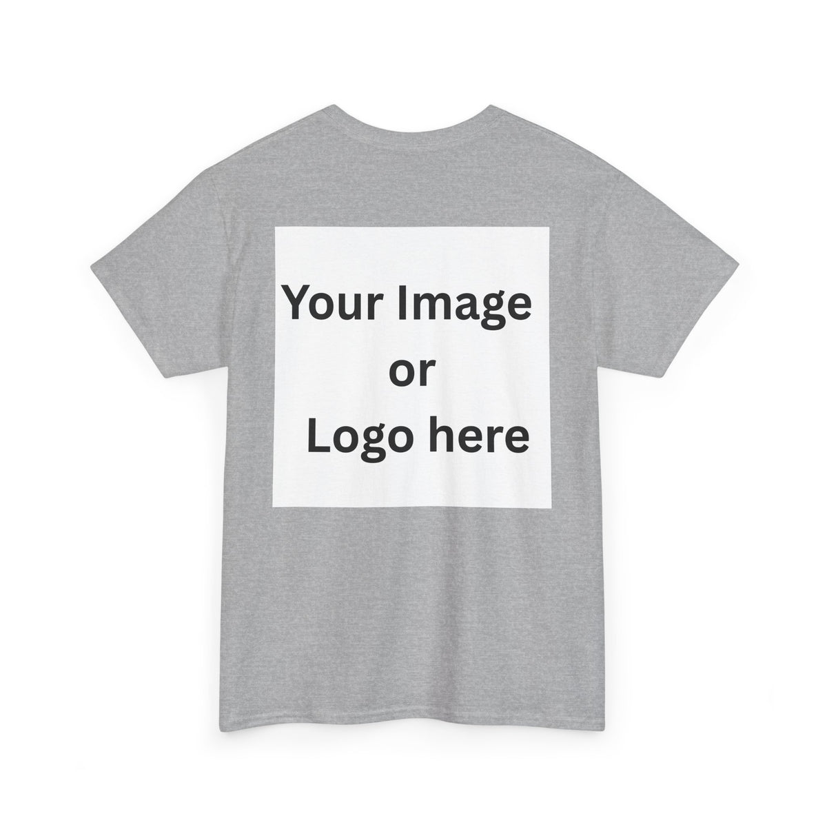 Personalized custom logo Gildan 5000 T-shirt with pocket image, name and back design placeholders – colour option 9