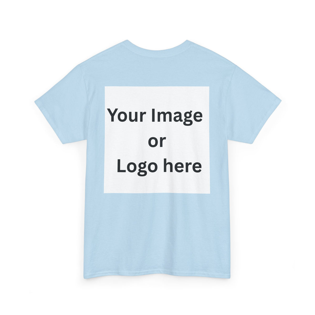 Personalized custom logo Gildan 5000 T-shirt with pocket image, name and back design placeholders – colour option 21