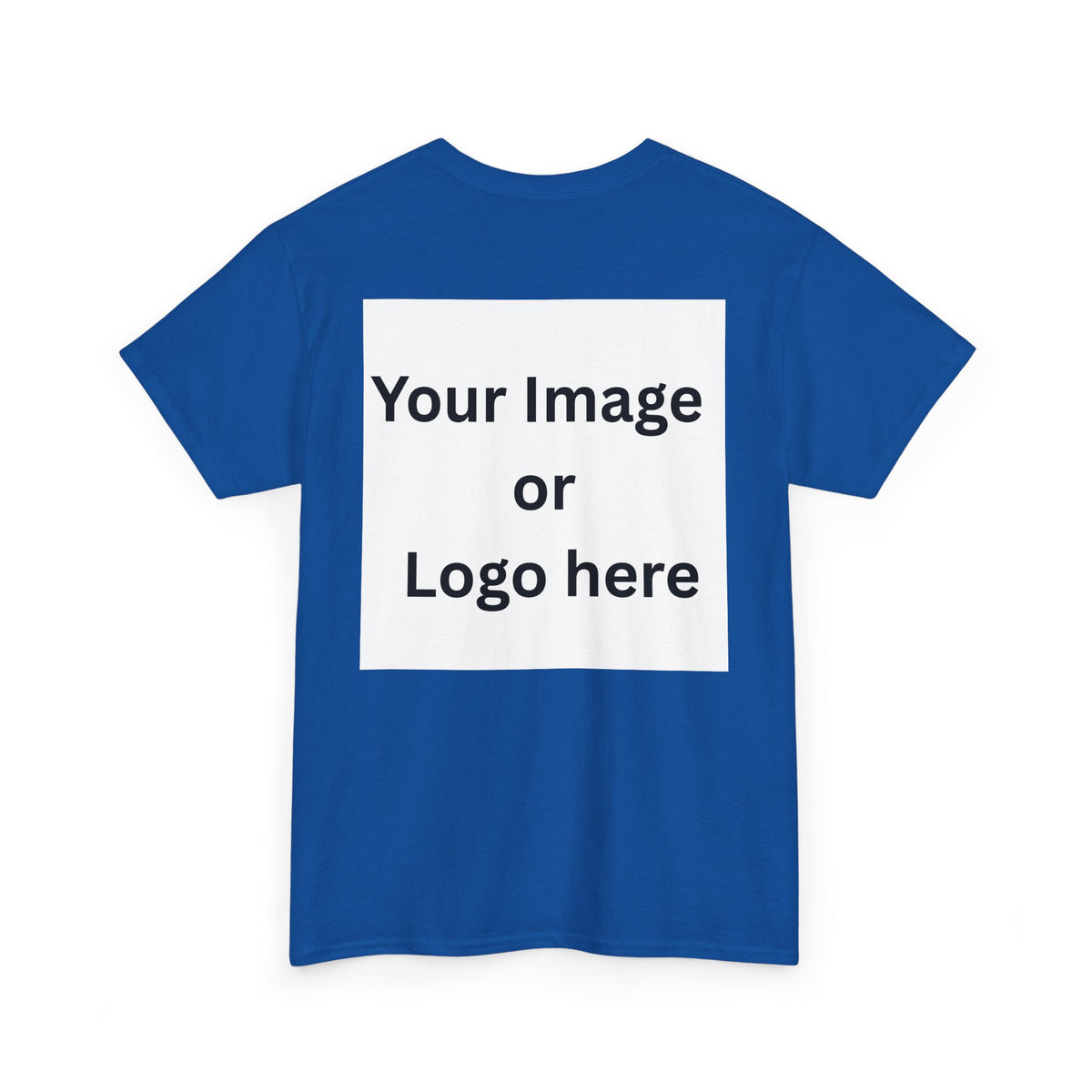 Personalized custom logo Gildan 5000 T-shirt with pocket image, name and back design placeholders – colour option 25