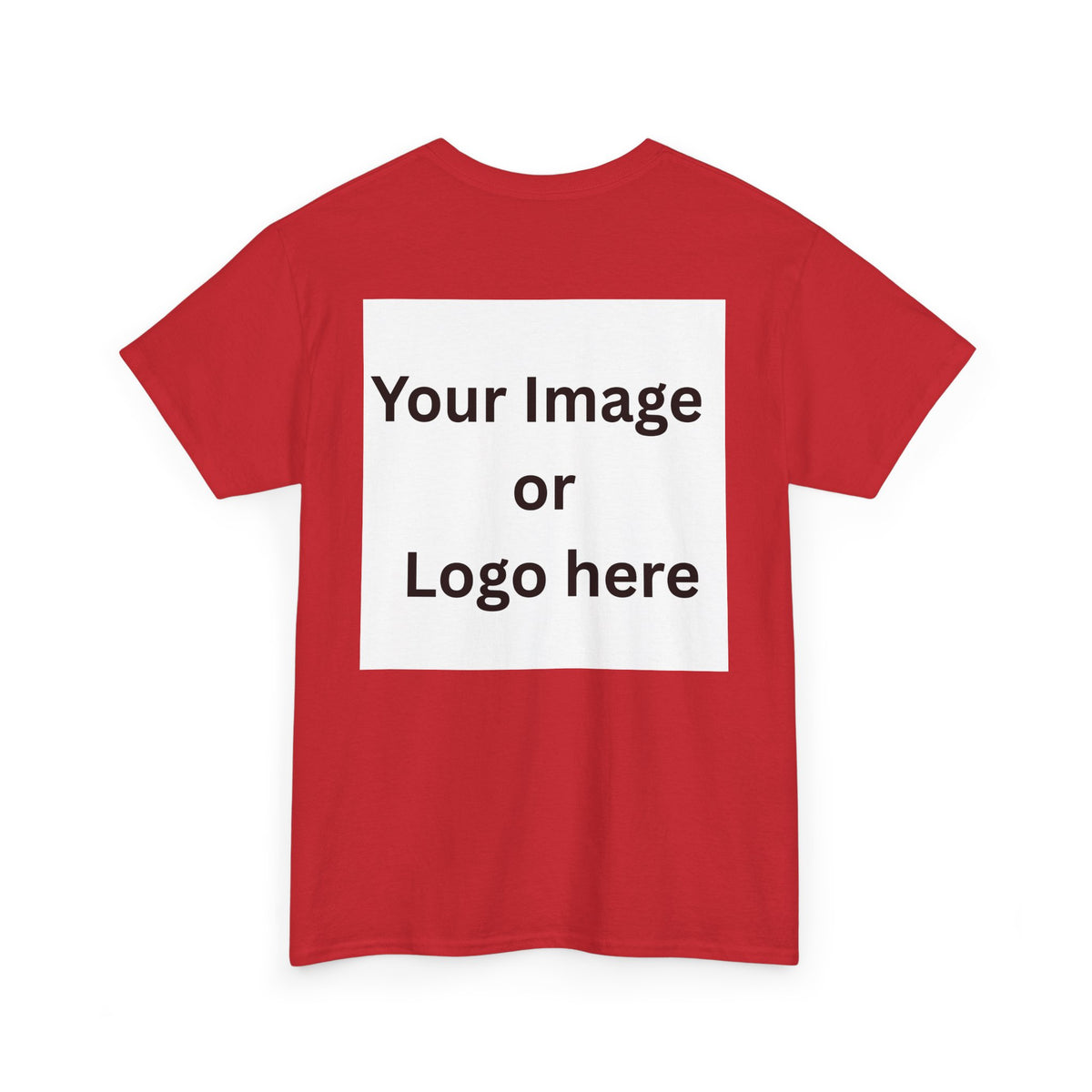 Personalized custom logo Gildan 5000 T-shirt with pocket image, name and back design placeholders – colour option 32