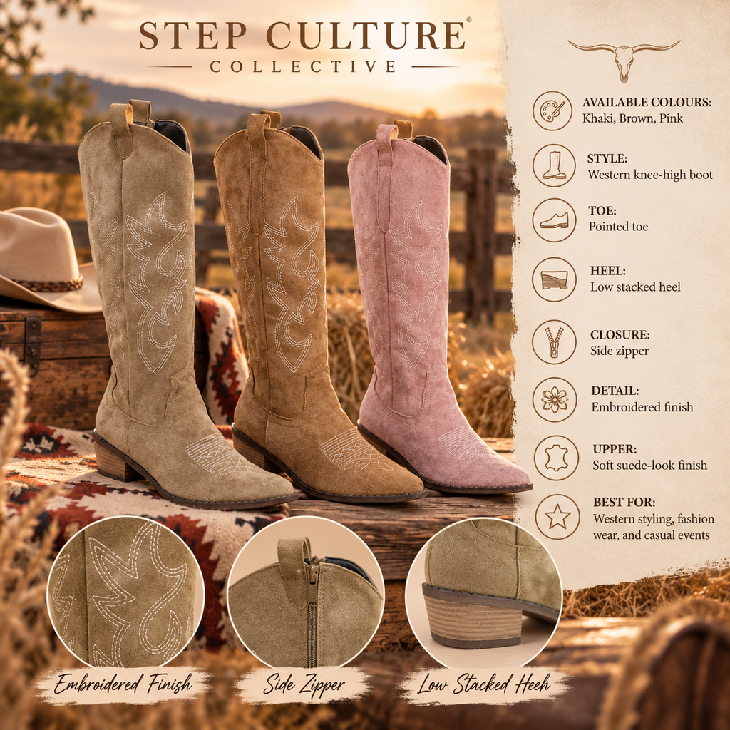 Embroidered Western Tall Cowboy Boots