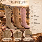 Embroidered Western Tall Cowboy Boots