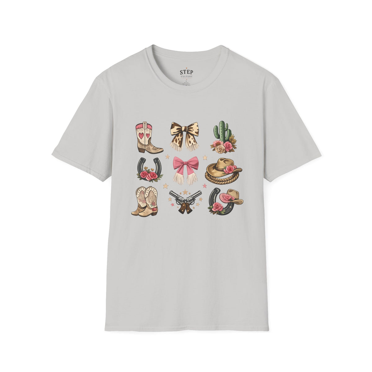 Women’s Western Icons cowgirl graphic tee mockup